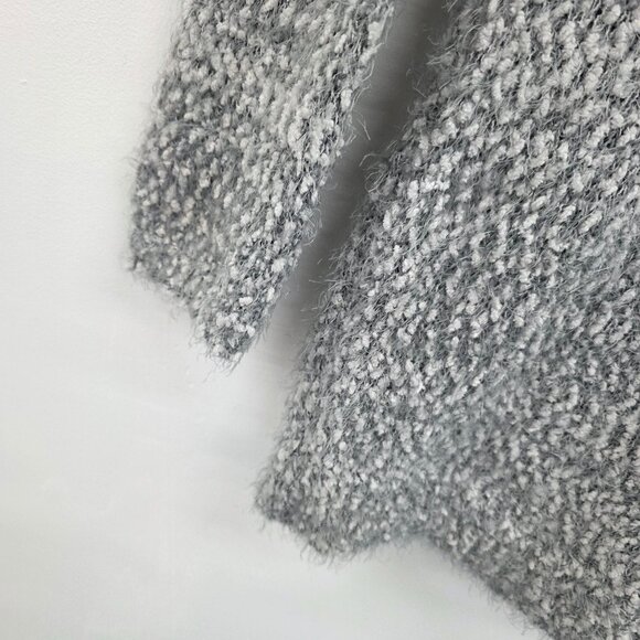 NEW Lauren Conrad Gray Eyelash Cowl Neck Sweater Womens Size S Soft Cozy Fuzzy - Picture 6 of 15